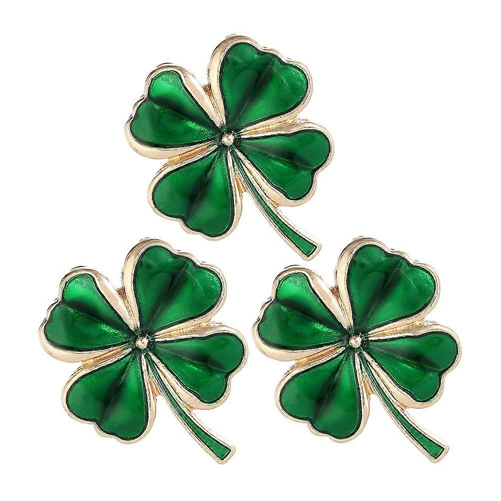 Green Shamrock Brooch Pin 15Pcs for Formal and Casual Occasions