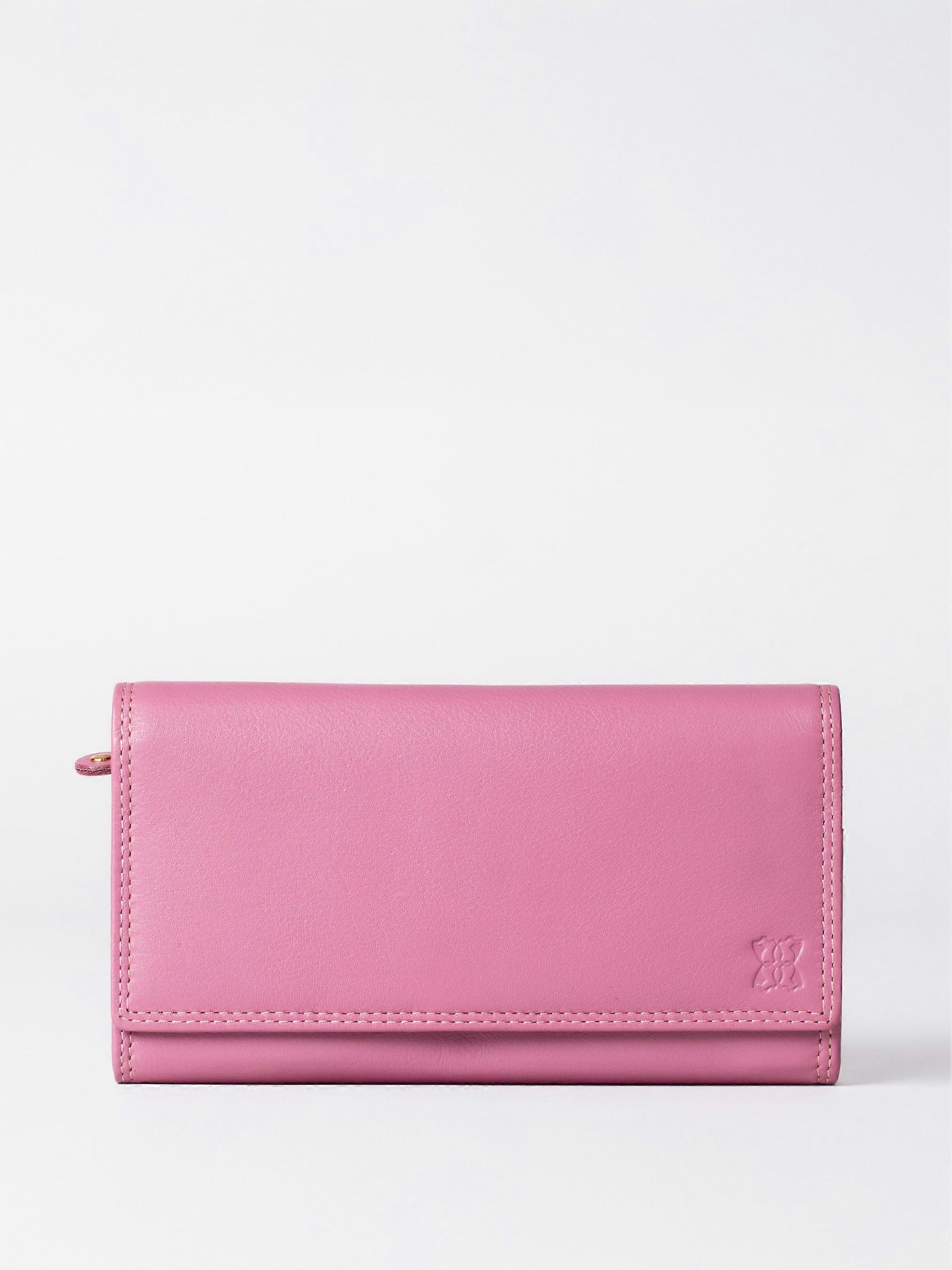 Large Leather Purse in Mauve
