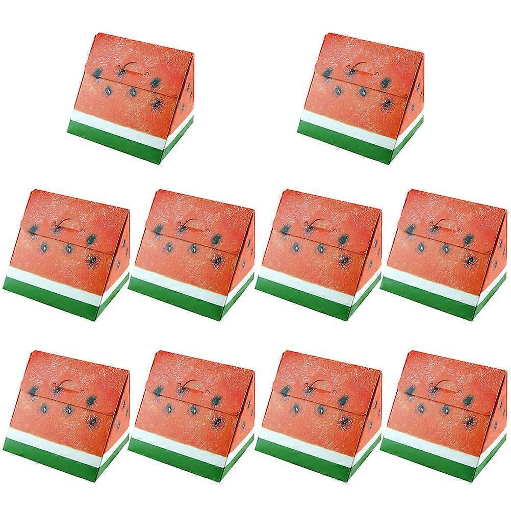 Triangular Watermelon Shape Cake Packing Paper Packaging Box 1Set