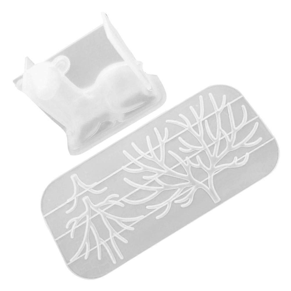 DIY Deer Mold Silicone Casting Mold for Decoration 4Pcs Set
