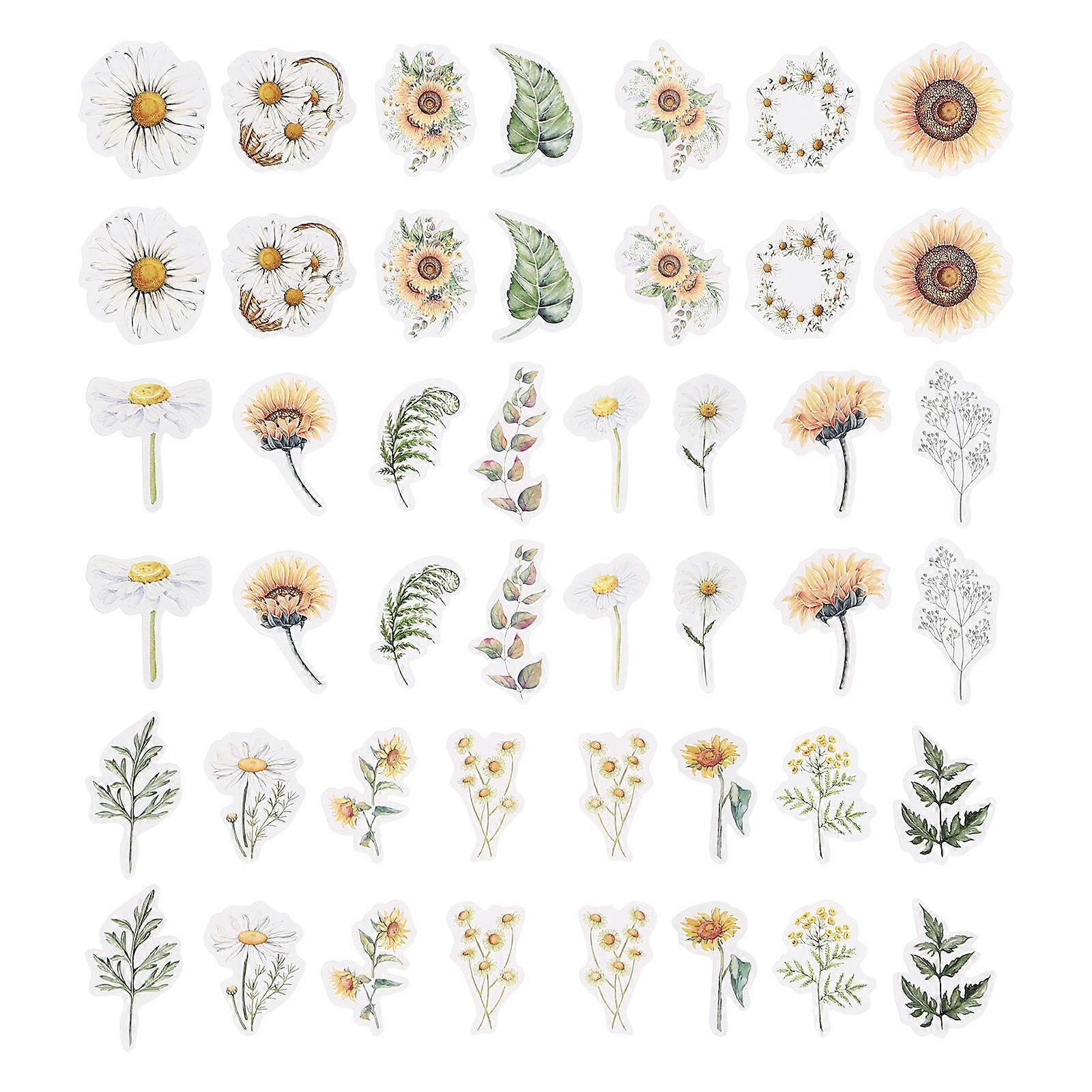 Daisy Sunflower Sticker Set for Decoration with 3 Boxes Assorted Color Adhesive