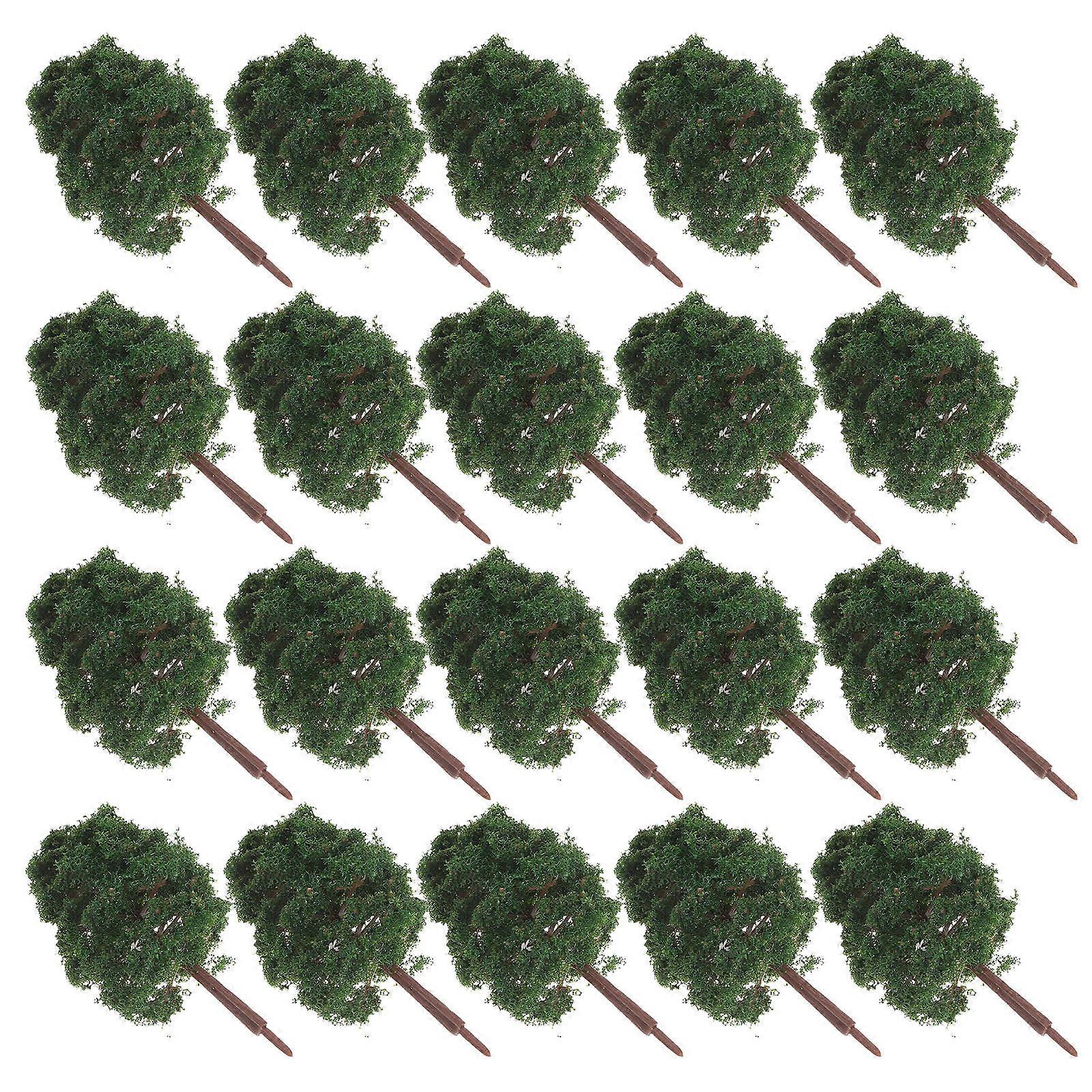 Miniature Trees For Dioramas Scale Modeling 100 Pcs Green Realistic Design DIY Crafts Landscape Decoration