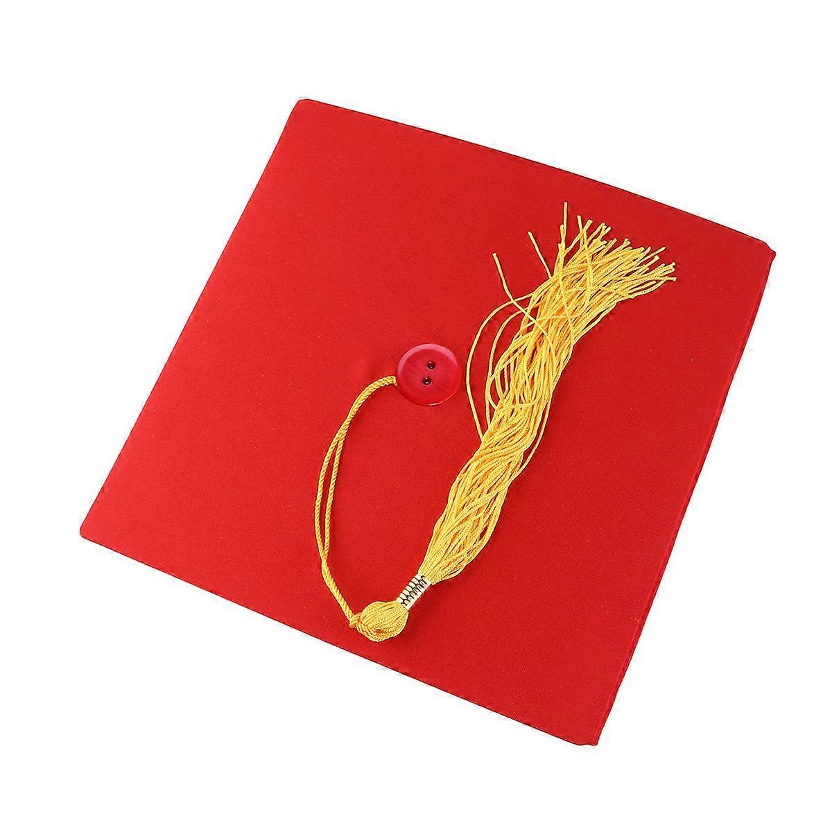 Adjustable Graduation Cap Accessory For College Graduates And Students In Red Color Ideal For Fancy Dress Events 3Pcs