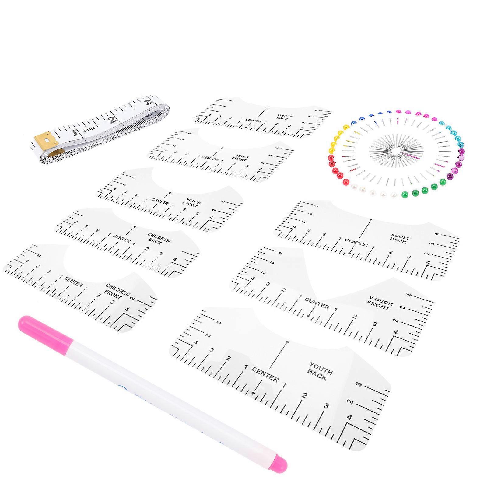 T-Shirt Ruler for Alignment Craft Tool with Tape Measure 5Sets