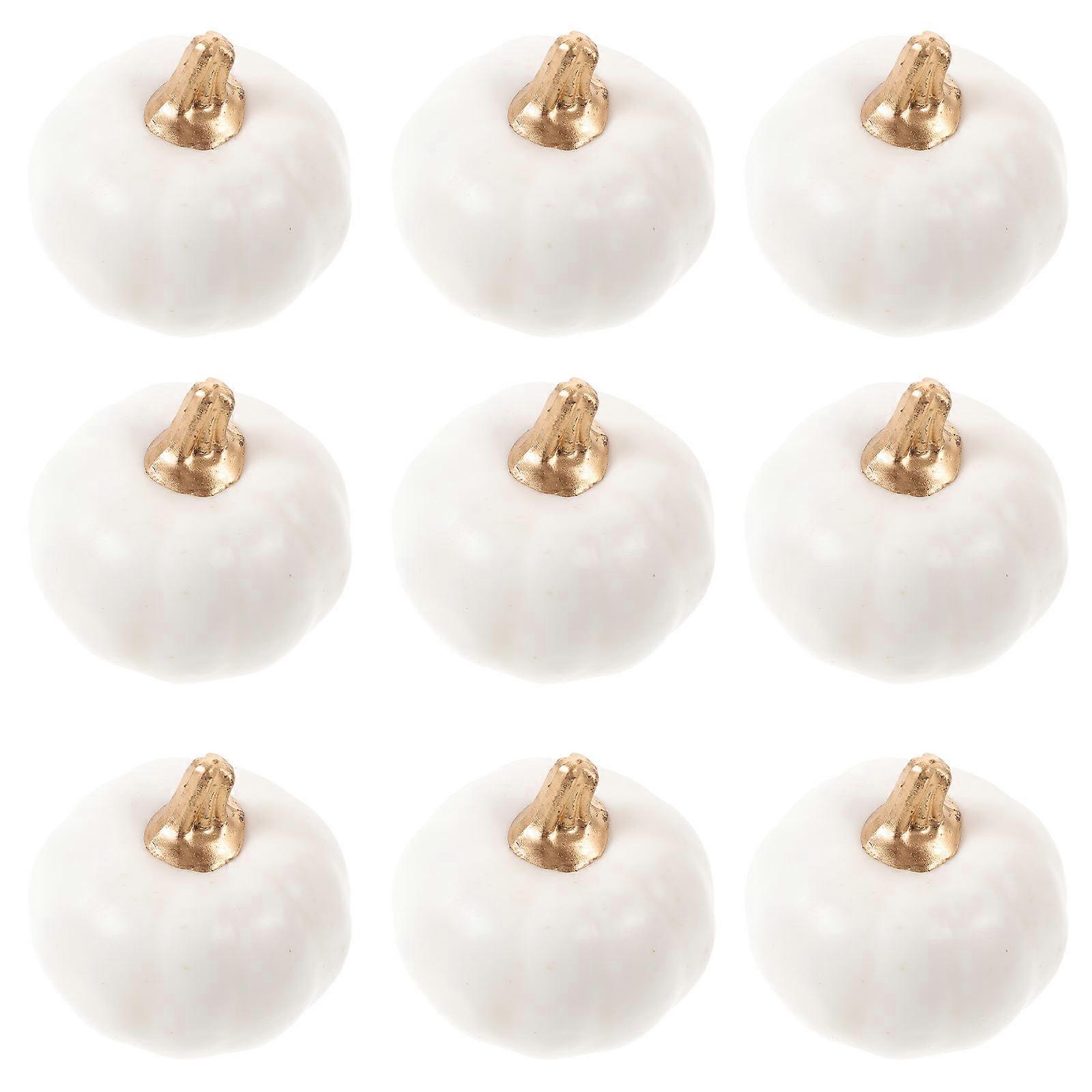White Artificial Pumpkins for Decor 50Pcs Foam Halloween Craft Decorations