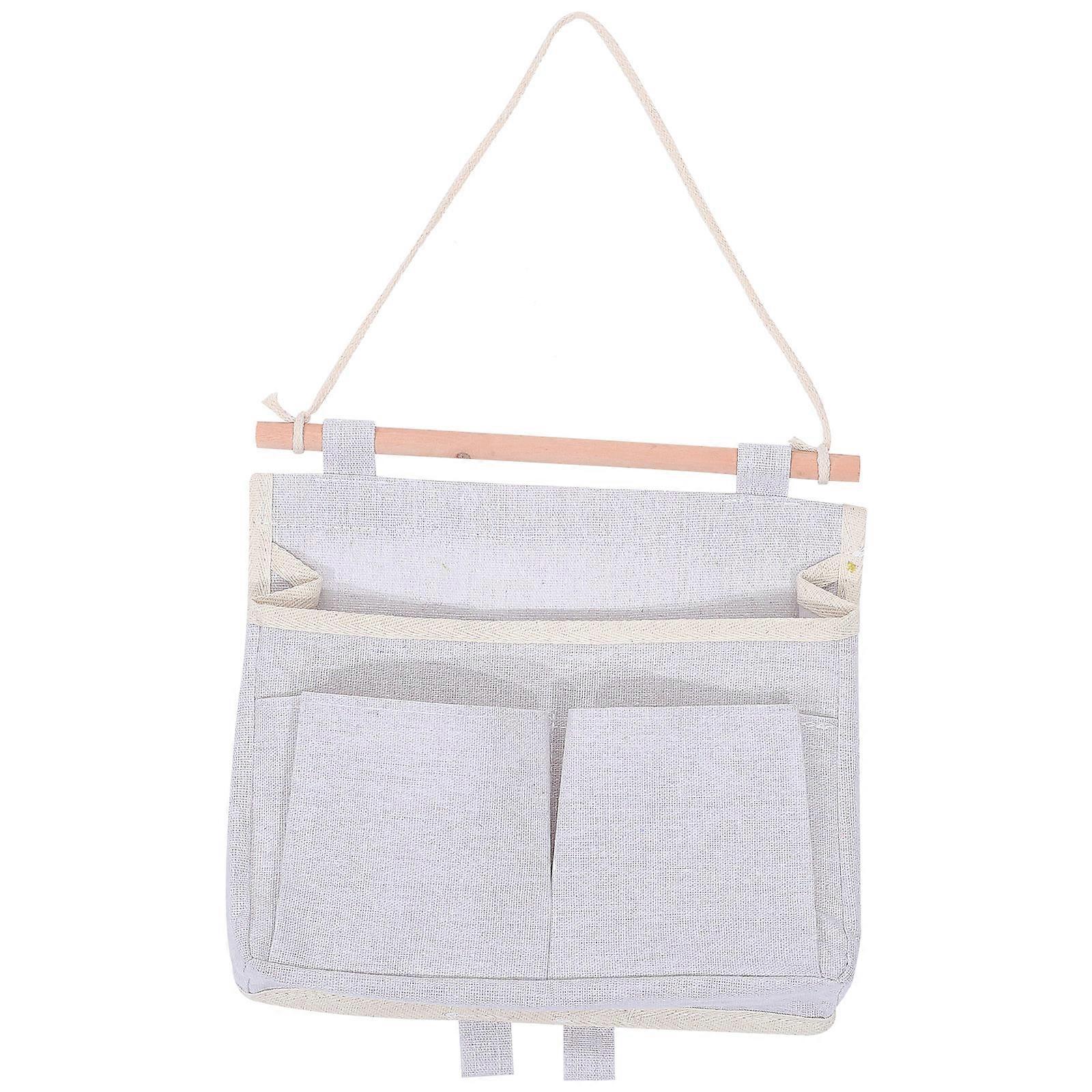 Over Door Wall Hanging Storage Bag 2Pcs for Home Use White