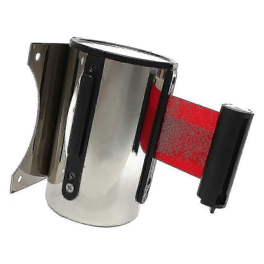 Retractable Queue Barrier Belt 2m Wall Mounted Stainless Steel