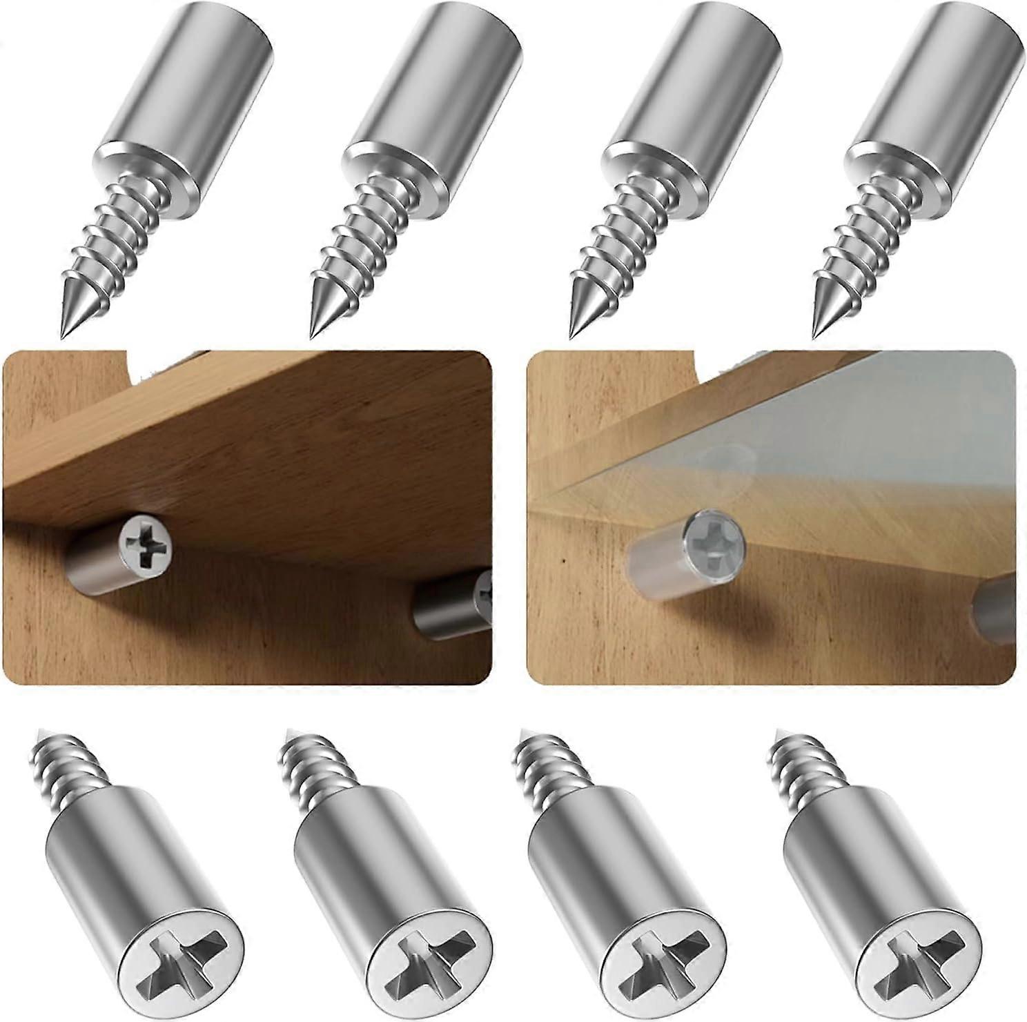 8Pcs Shelf Supports, Shelf Brackets, Self-Tapping Screw Shelf Brackets