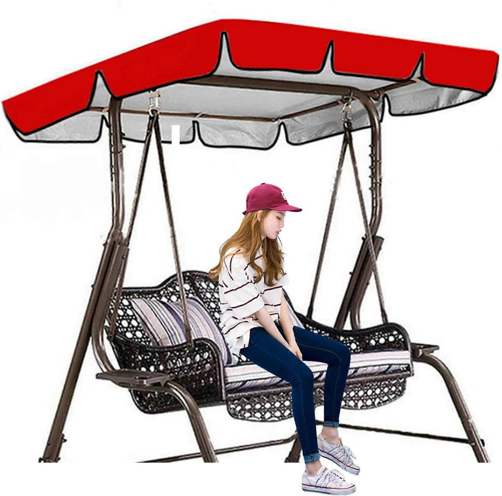 Swing Canopy Replacement Waterproof Polyester Top, UV-Blocking Universal-Fit Swing Cover For Outdoor Patio