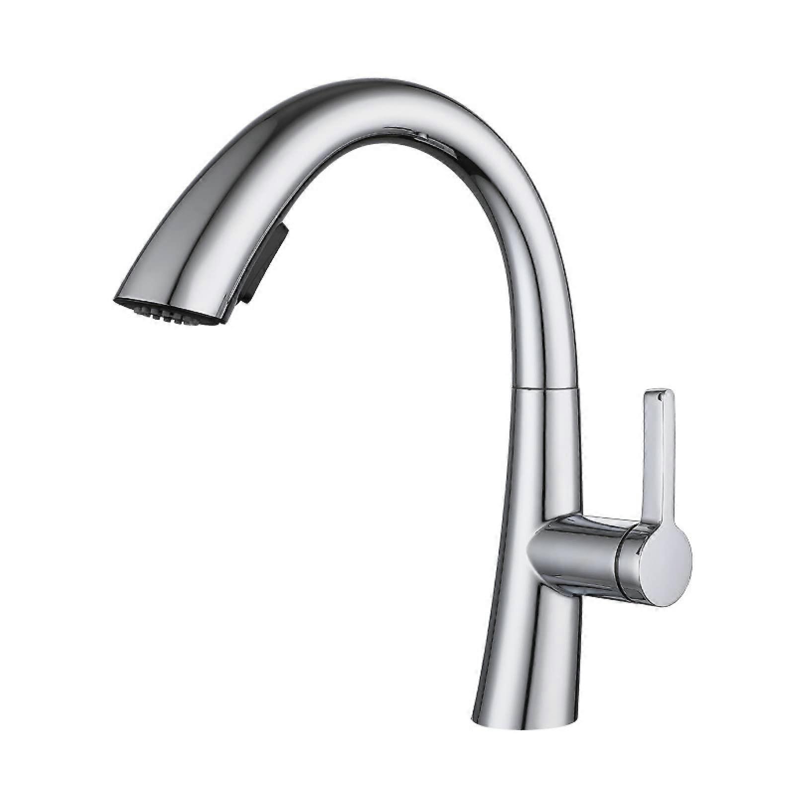 PullOut Sprayer Lavatory Faucet 360Degree Swivel Brass PullDown Mixer SingleHandle Hot Cold Water,