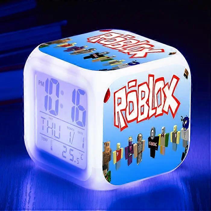 Roblox Game LED Digital Alarm Clock Multifunction Electronic Desktop Decor Birthday Gift with Peripheral