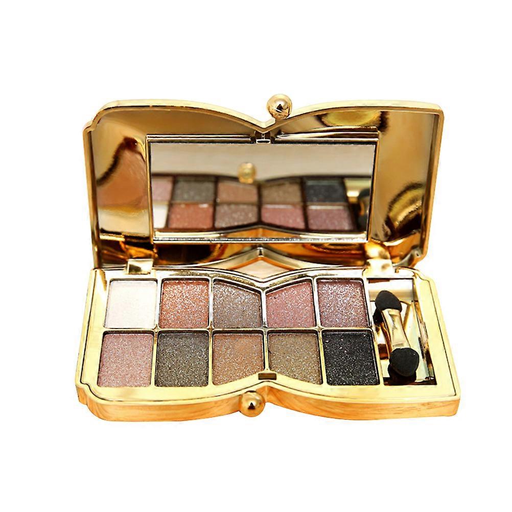 Multi-Colored Eyeshadow Set For Women Featuring Glitter Formula With Mirror And Brush 1Pack