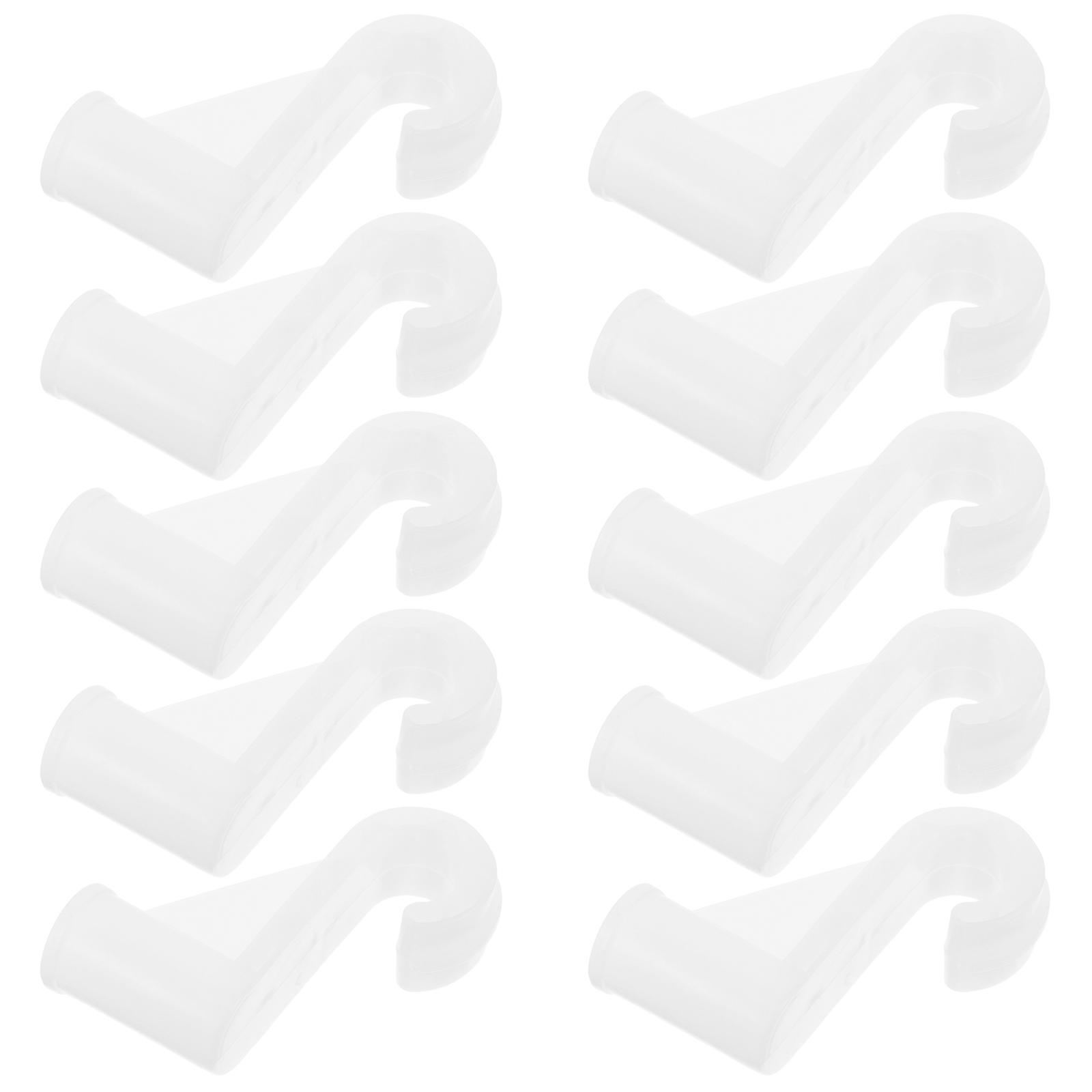 Wardrobe Hook Plastic Rod Holder for Wardrobe 10Pcs Closet Mount Hooks