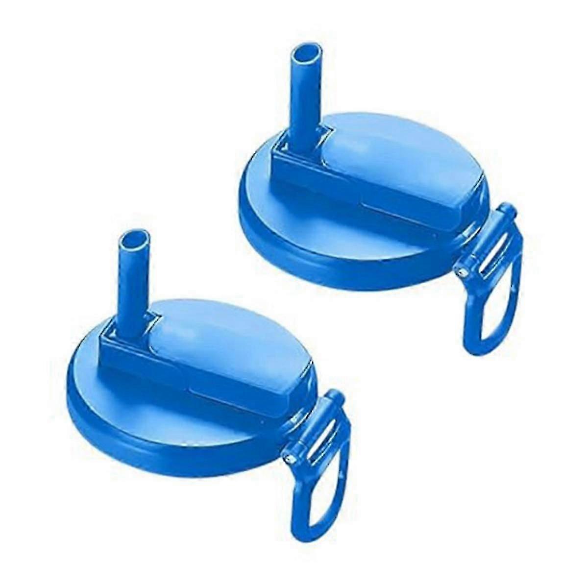 Soda Can Lids with Straw, Covers for Beer, Juice, Soda Tops Can Lid Covers with Straw Blue
