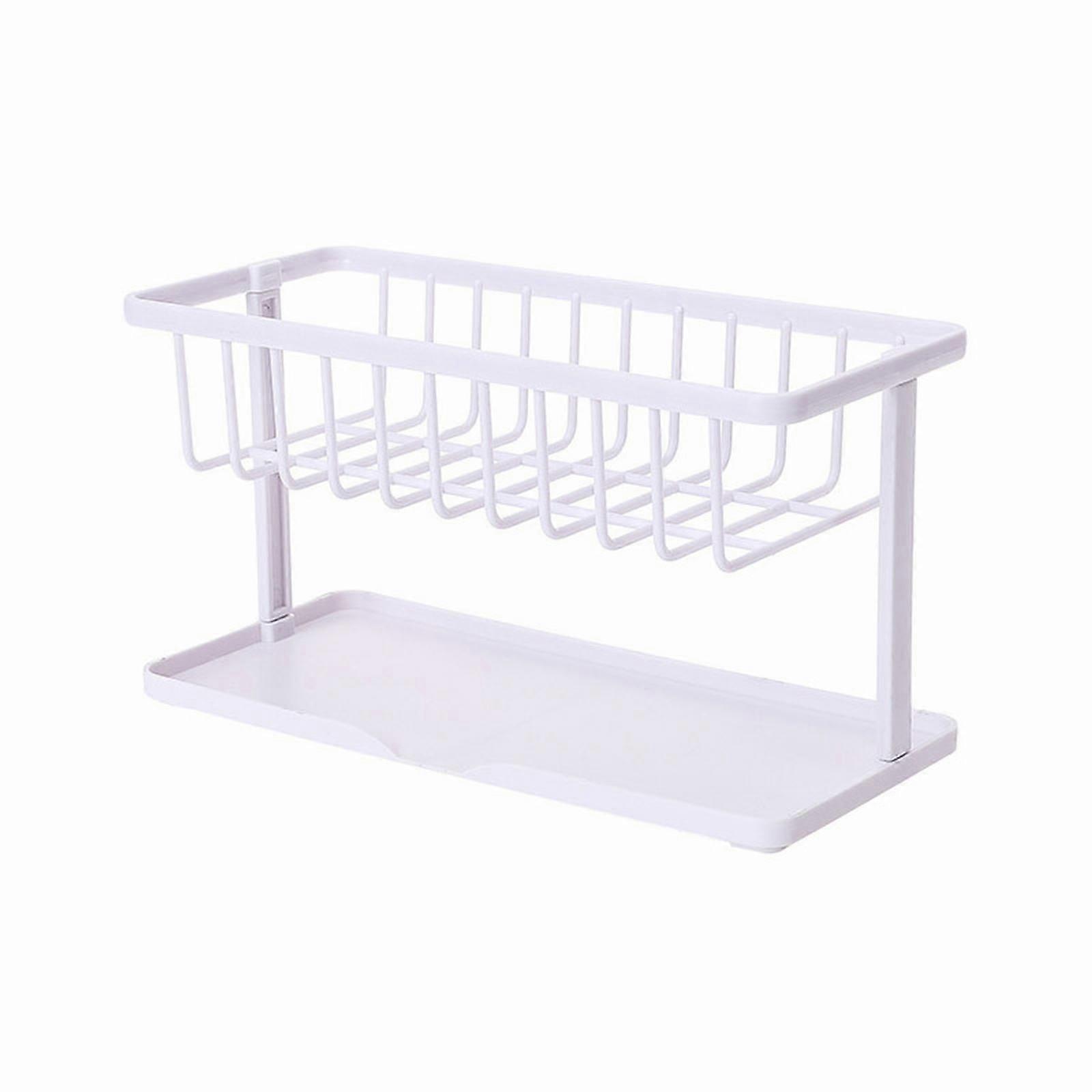 Uclet Rack Japanese Style Sink Double Layer Drain Rack Sponge Storage Rack Pool Storage Supplies Drain Rack