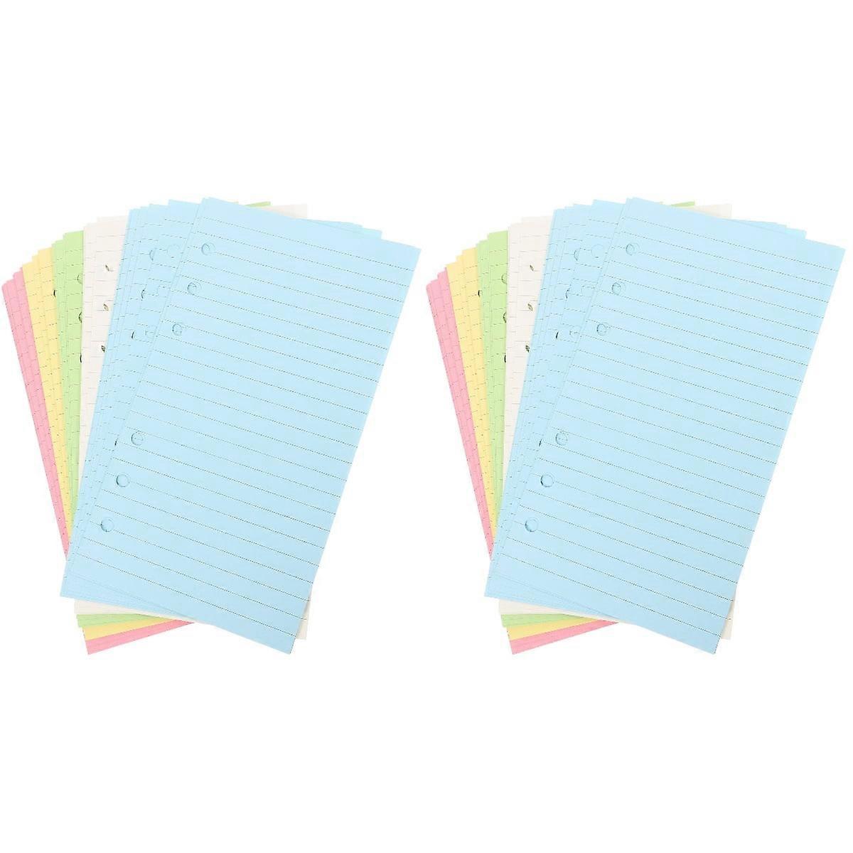 Notepad Pen Refill 2 Book Excerpt Paper Writing 6 Holes Refills Loose-leaf Notebook Binder Replace