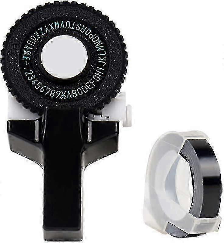 3d Label Printer Click Small Model Label Maker Manual Diy Lettering Machine Embosser Typewriter With For Dymo Printer Cutting Tape Black Tape Hr