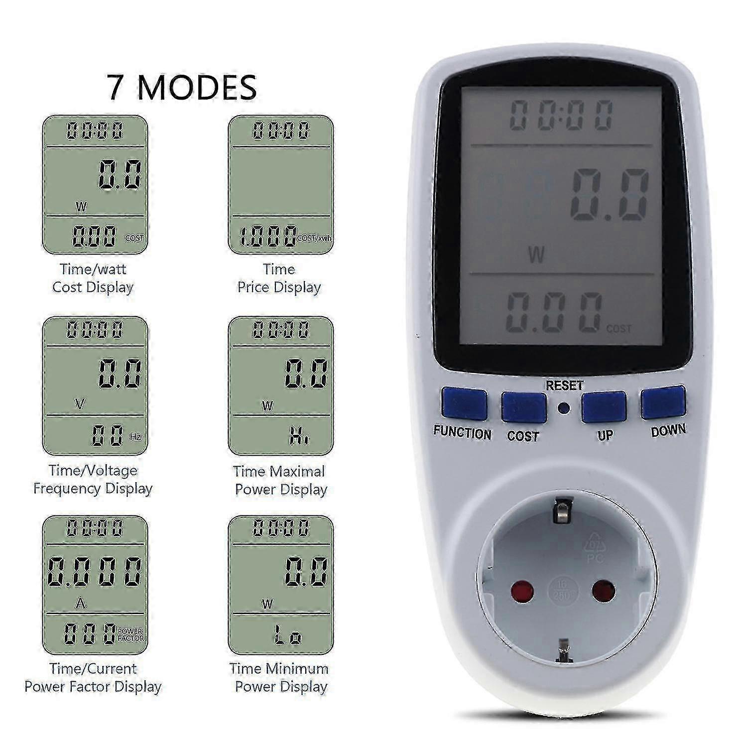 Electronic Energy Meter Measuring Outlet Socket Digital Wattmeter Power Voltage Wattmeter Power