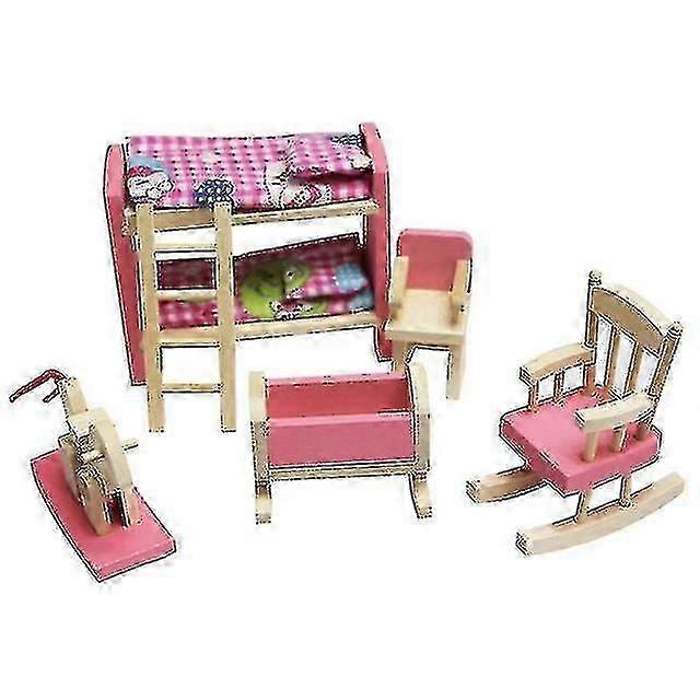 かわいい木製のドールハウス家具