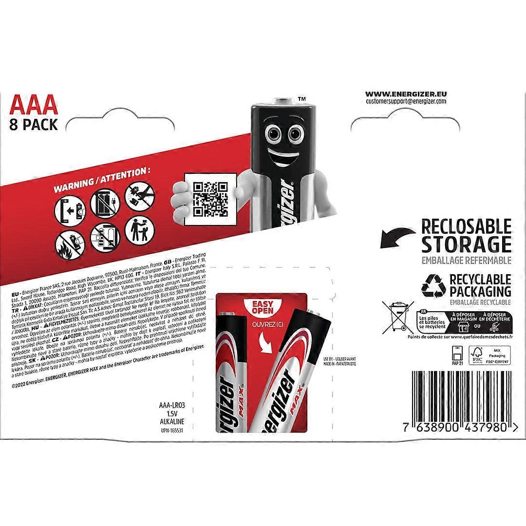 Energizer batterier Max Aaa Lr03 /8 Eco