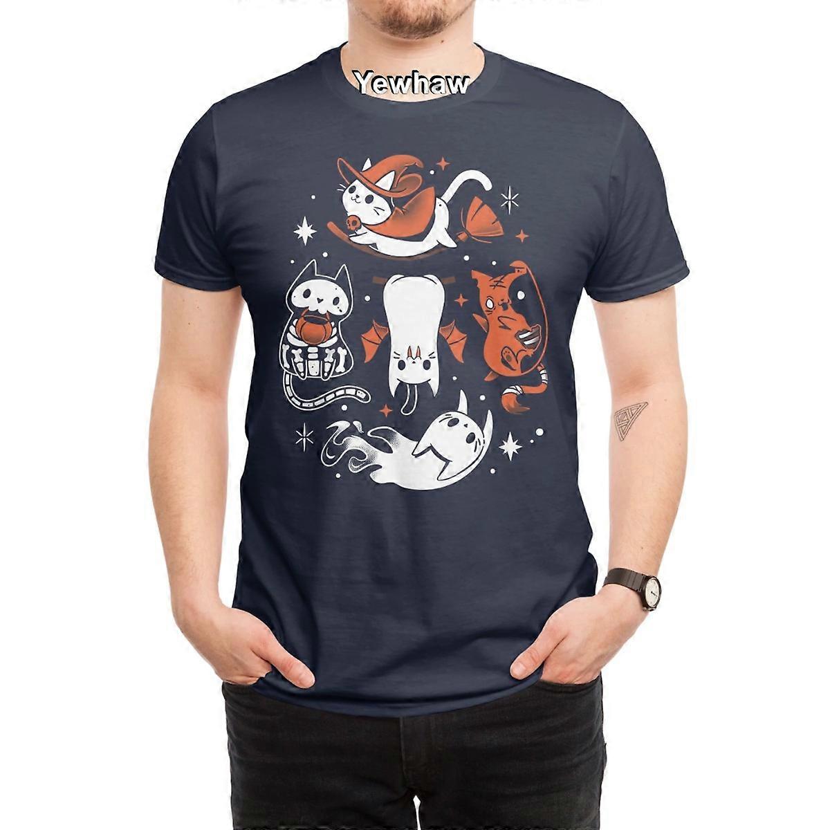 Spooky Kitty Crew - Halloween kočky tričko kostra čarodějnice kočka netopýr kočka