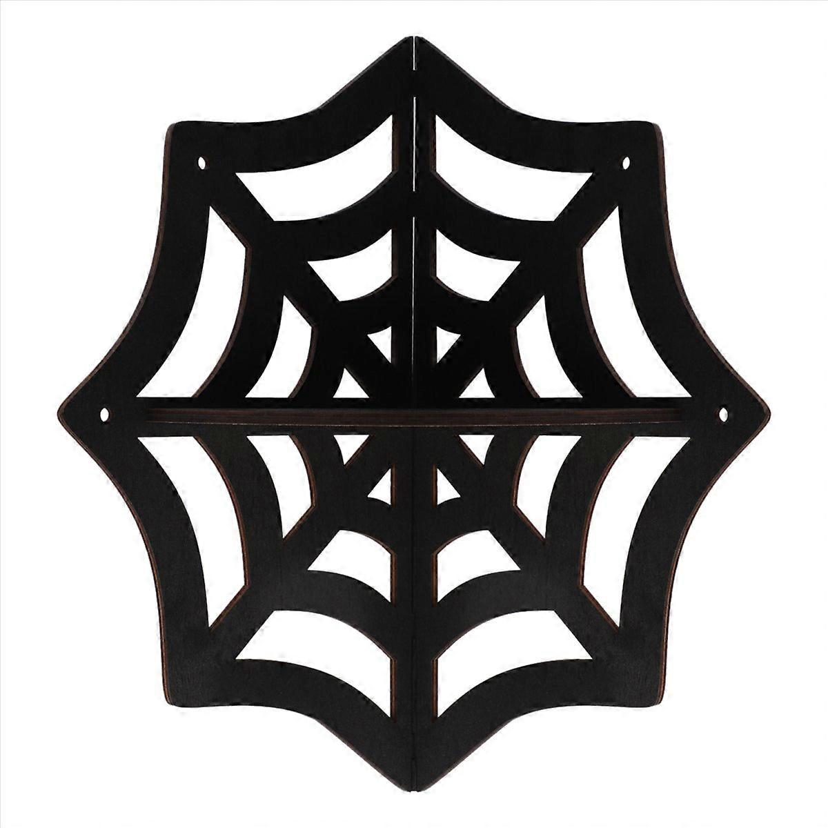 Spider Web Floating Corner Shelf Gothic Decoration Wall Hanging Shelf