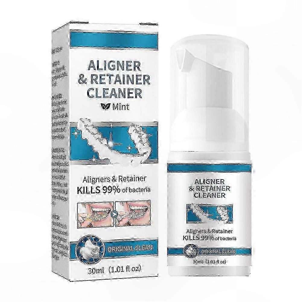 All-Around Whitening Solution for Aligners and Dentures 360 Degree Cleaning Formula for Clear Retainers False Teeth Maintenance Agents