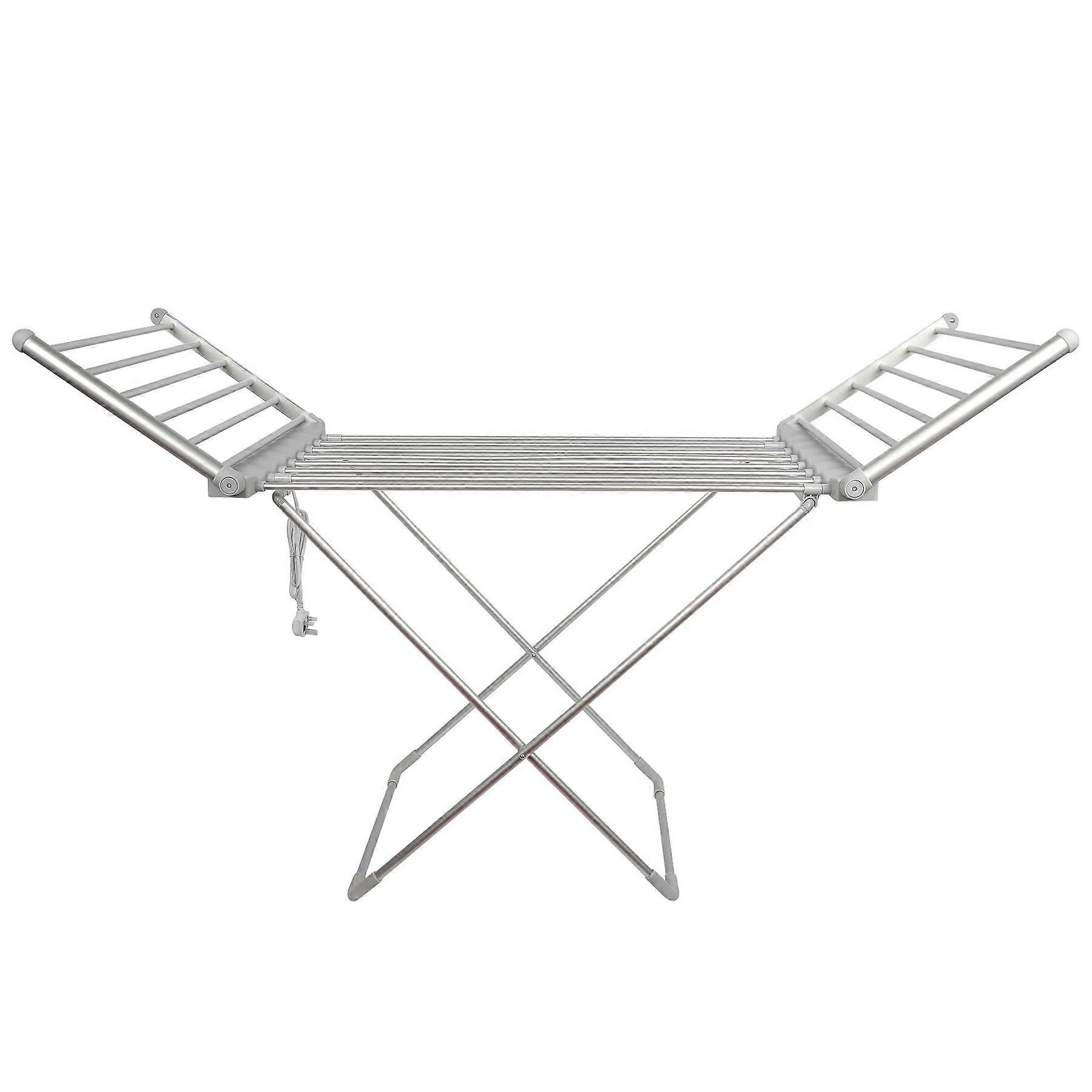 A2Z Heated Clothes Airer Electric Dryer Rack with Foldable Heated Wings 18 Rails
