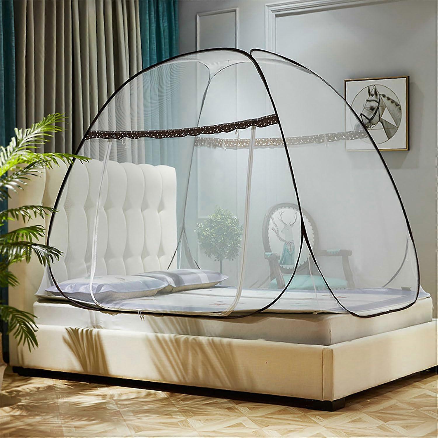 Pop Up Mosquito Net Tent For Bed Foldable Portable Travel With Net Bottom