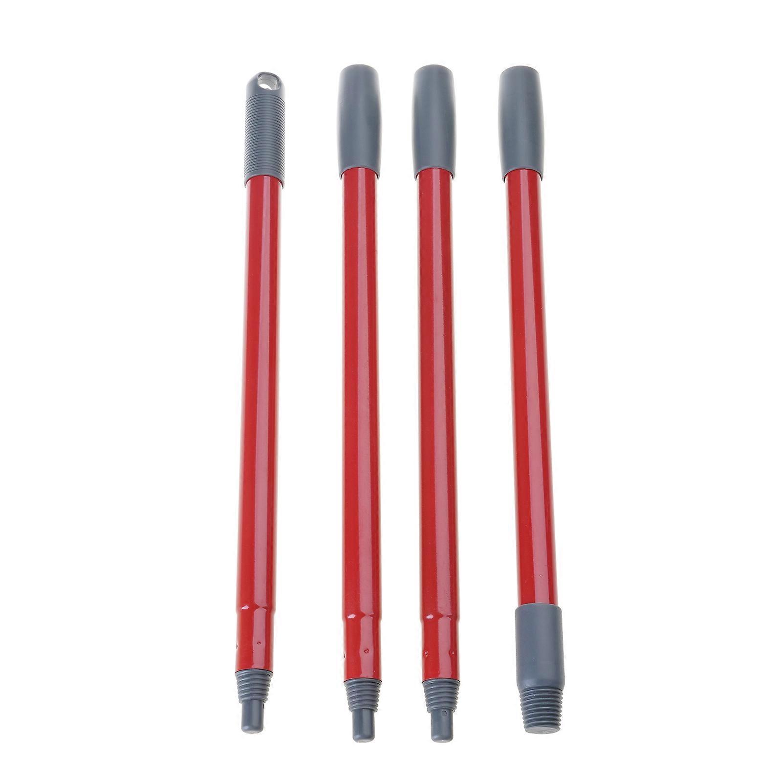 European Threads Compatible Metal Mops Handle Replacement With 4 Section Adjustable For Home Car Cleaning Multicolor