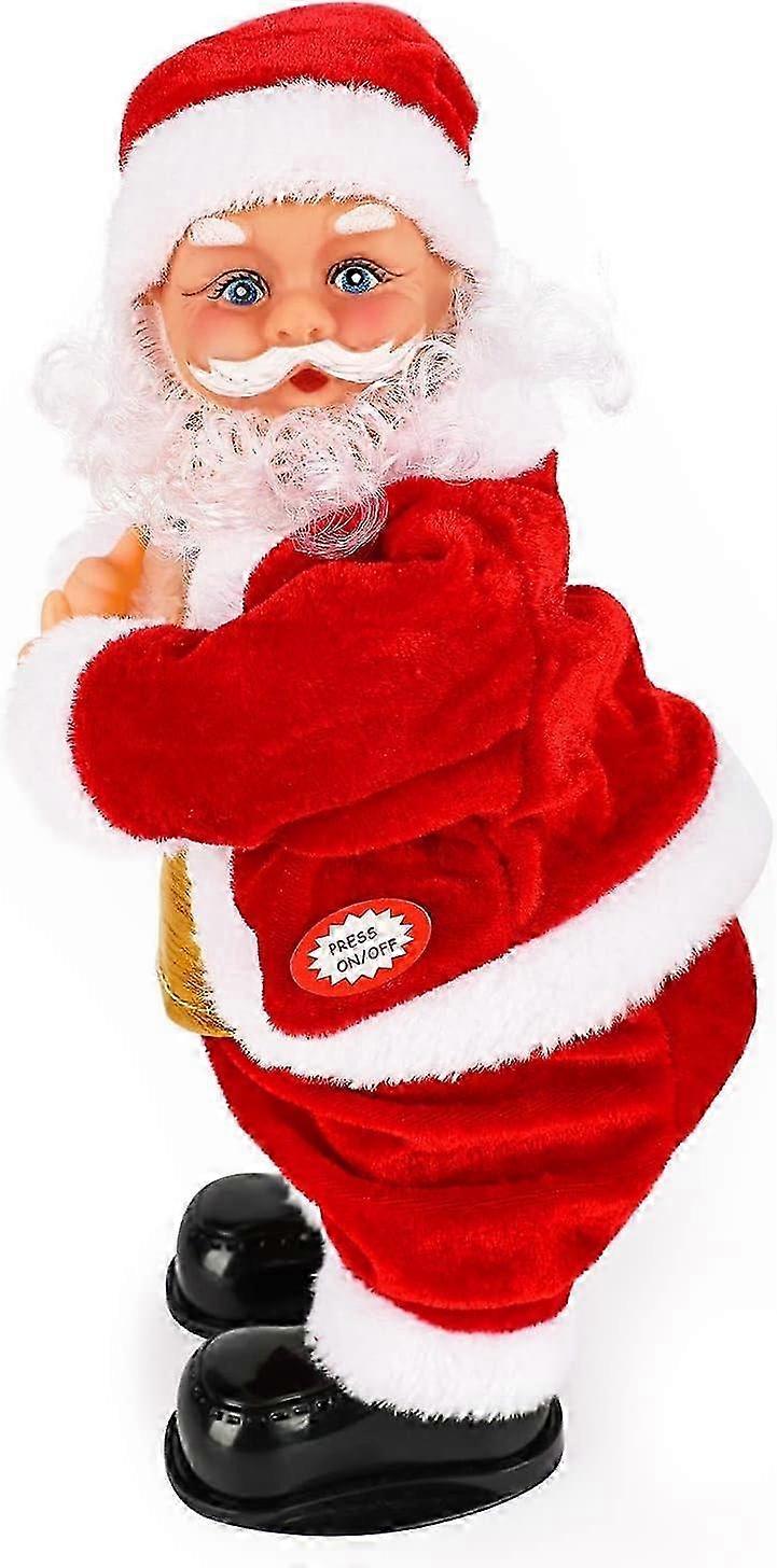 Battery powered Santa toy for festive decoration with swing hip