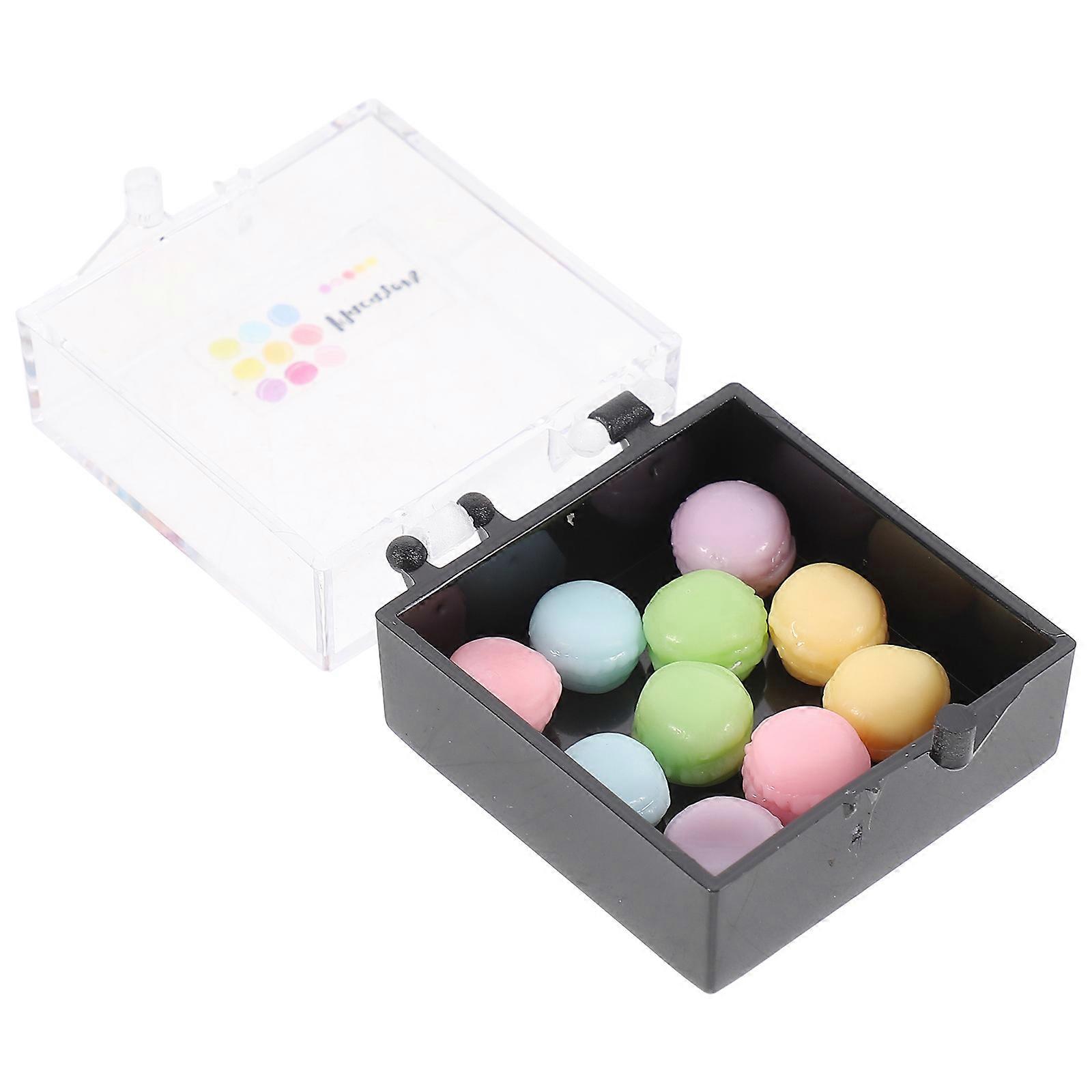 Mini Macaron Doll House Decoration Model for 1 Box Plastic Assorted Color