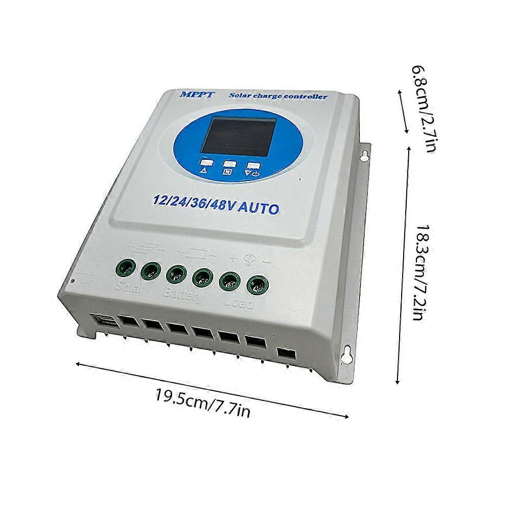 120A MPPT Solar Charge Controller 12V 24V 36V 48V Automatic Adaptation Charge Controller with Blackl