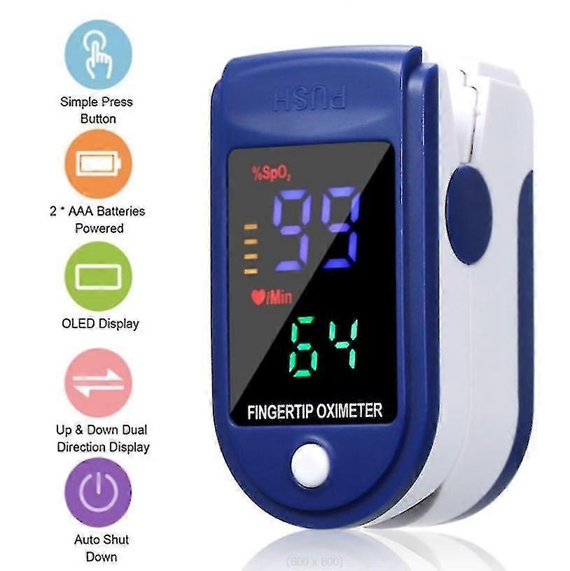 Finger Pulse Oximeter Blood Oxygen Heart Rate Monitor Pr Saturation Meter