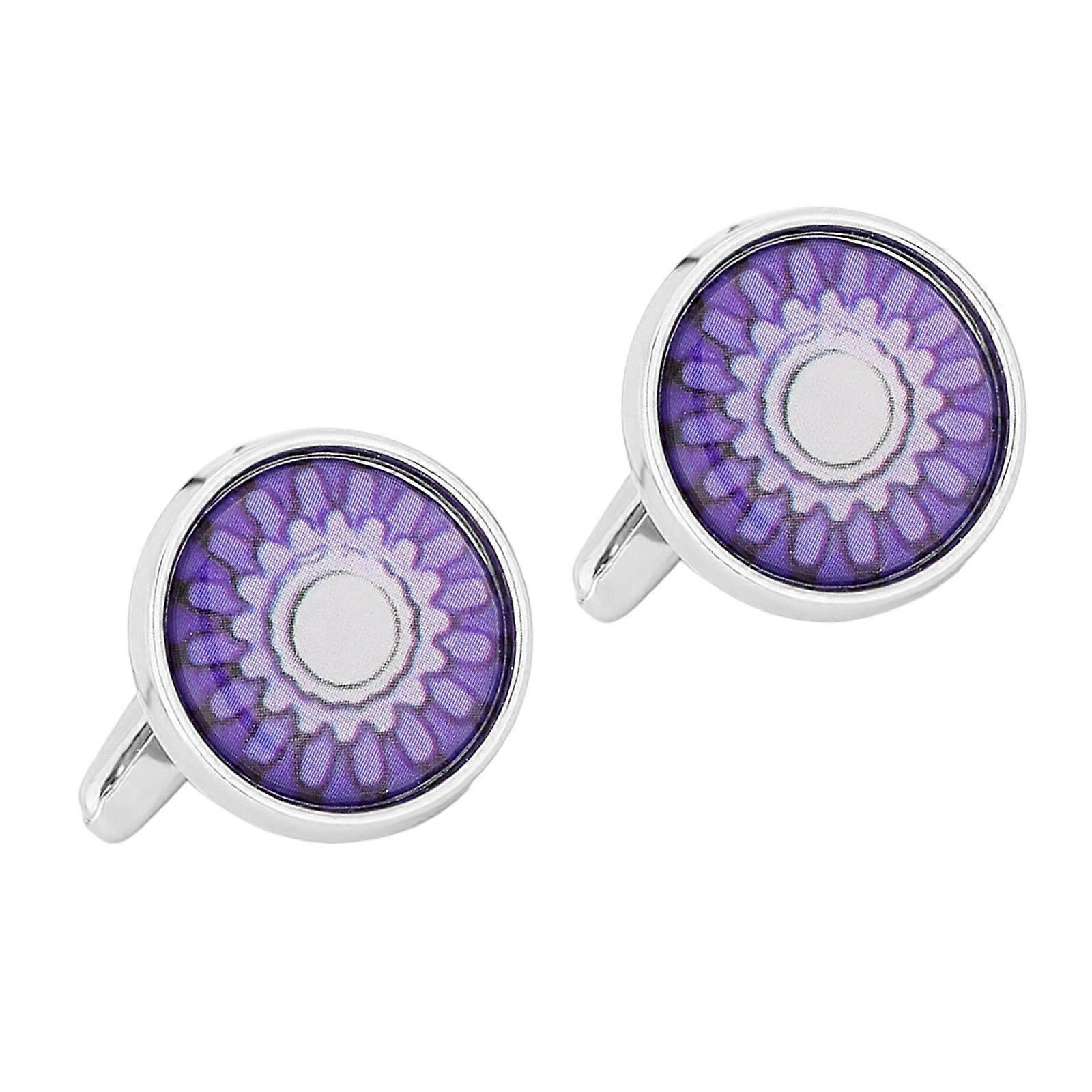 Men Cufflinks Stylish Elegant Pattern Sturdy Alloy Metal Formal Attire Accessories for Business Event Multicolor