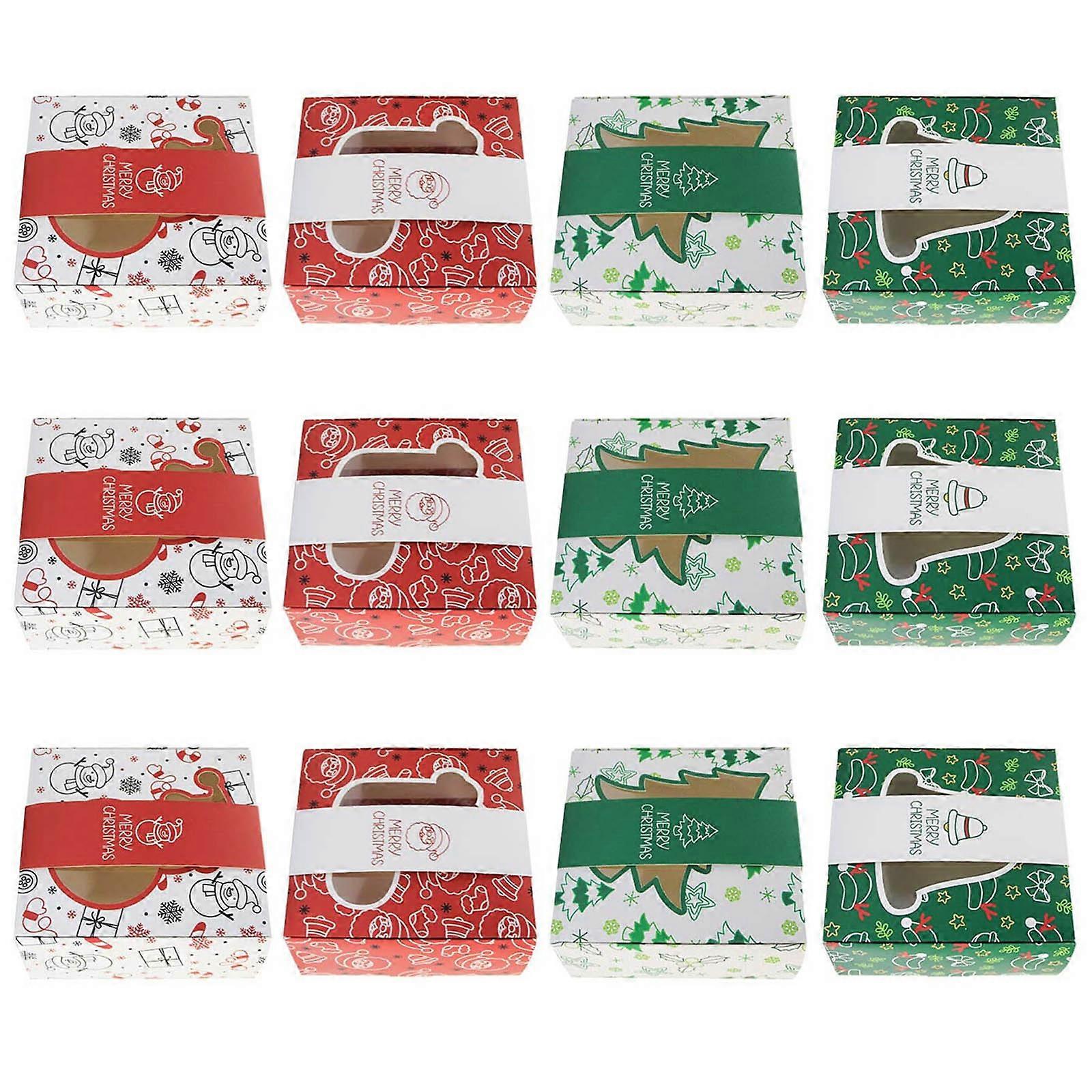 Christmas Party Paper Candy Holders Decorative Storage Box with Quick Setups Functionality Party Snack Storage Container Multicolor