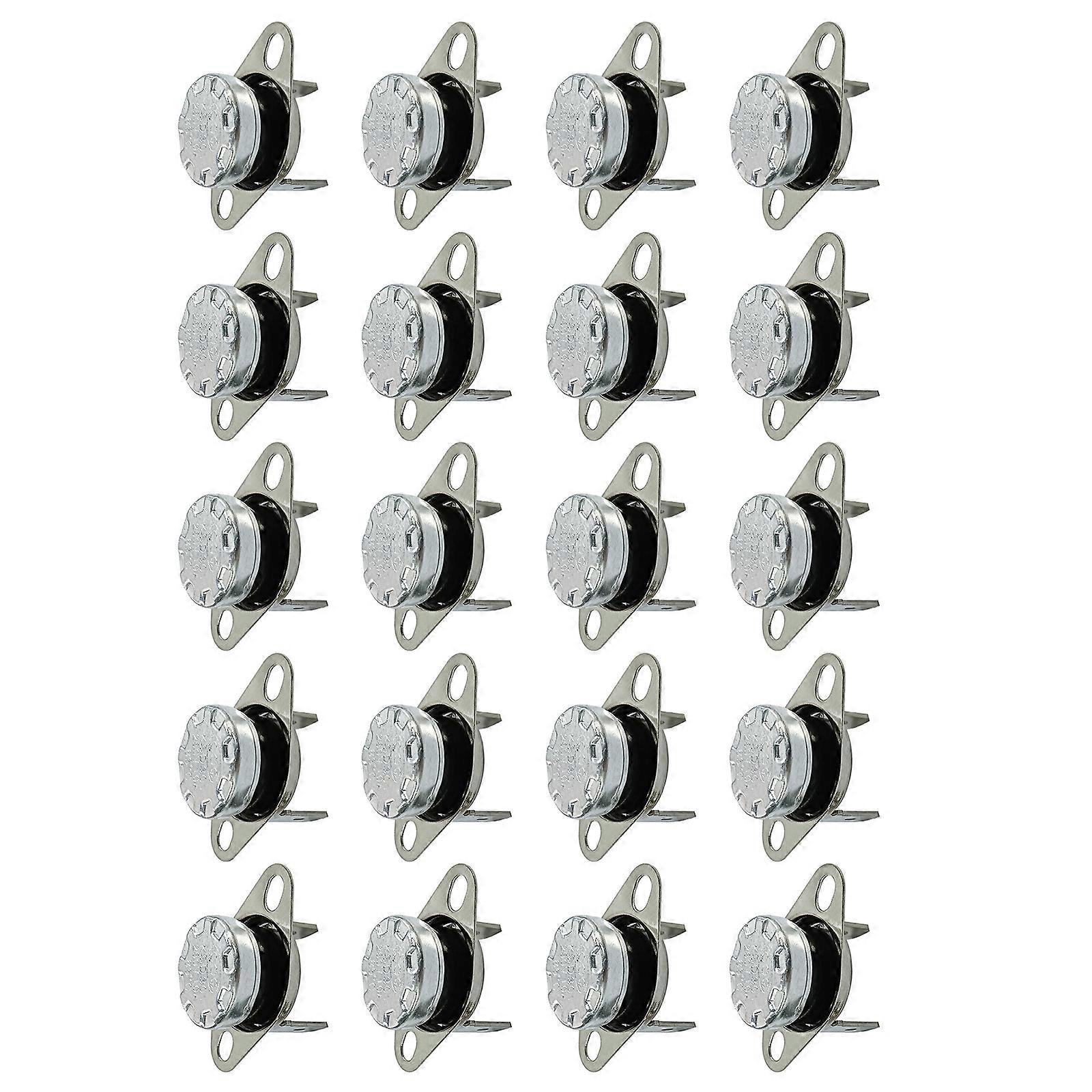 Temperature Sensors Switches 90°C 250V 16A NC Bimetal Thermostats Quickly Response Compatibility with Heaters Dryers Multicolor