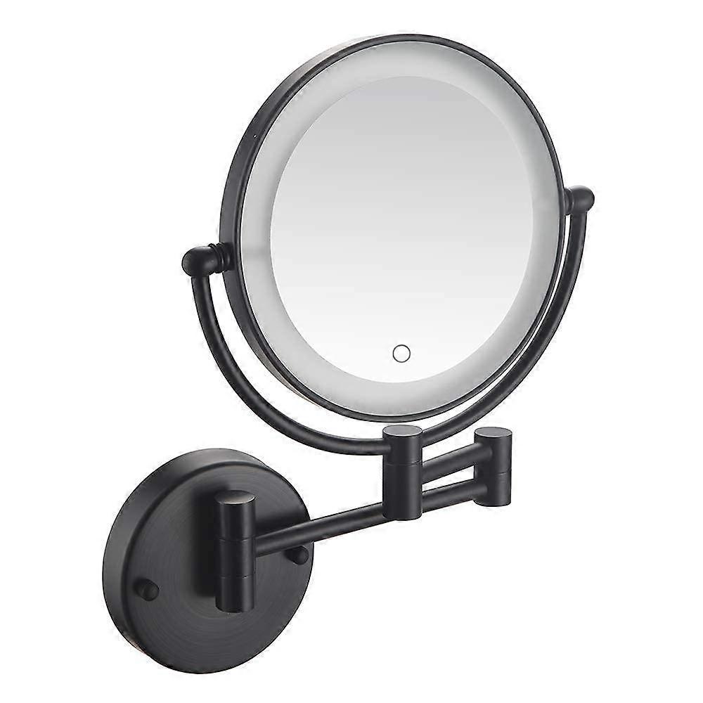 Bathroom Mirror Wall Mounted Makeup and Shaving Mirror with Touch Switch, Adjustable Arm, Color