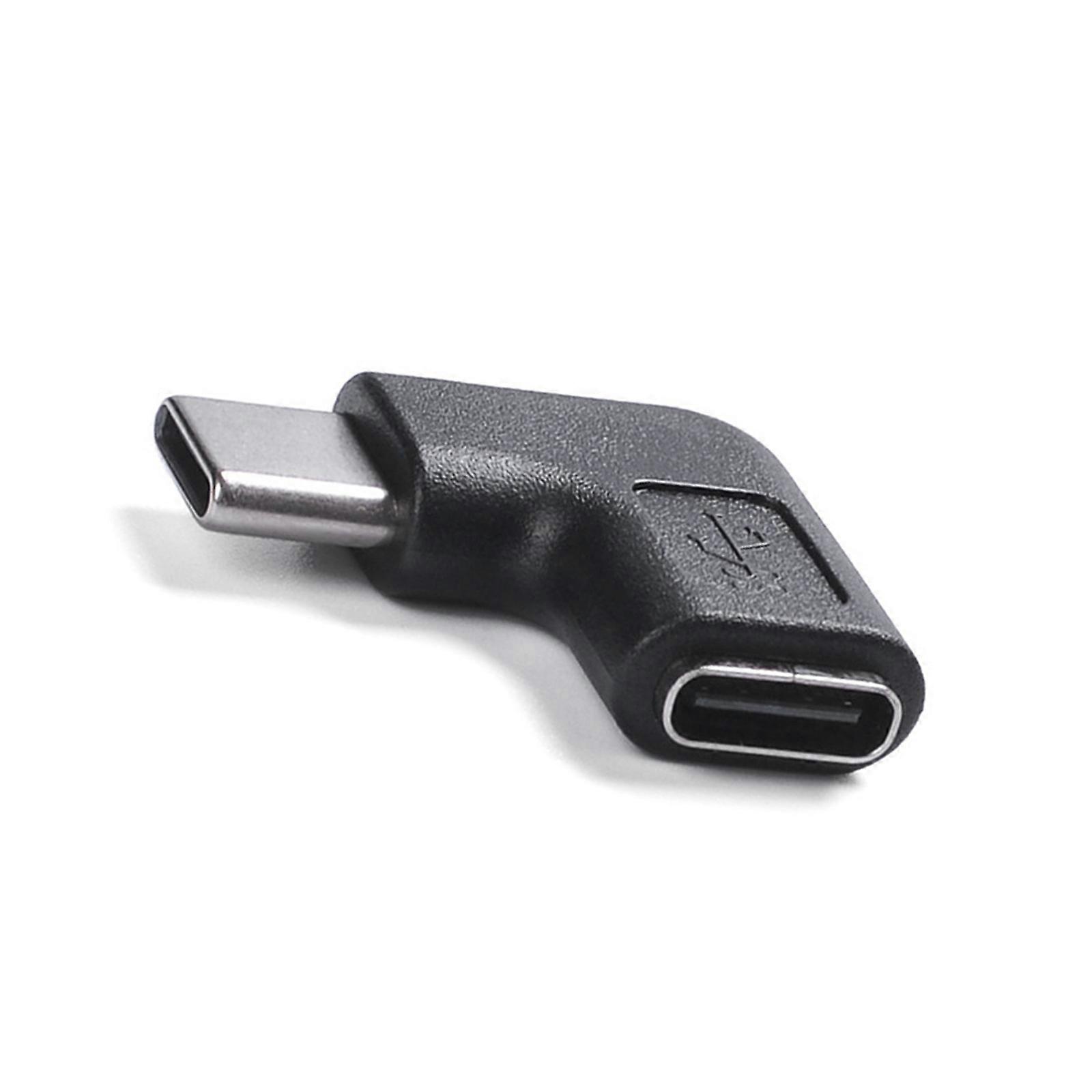 USB C 90 Degree Elbow Adapter Reversible Design Type C Female to Male 10Gbps Data Transfer 5A Current for Tablets Multicolor