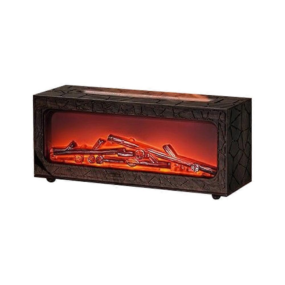 Mini Fireplace Diffusers for Essential Oils Fireplace Humidifier with Remote Bonfire Flame Diffuser 7 Colors Light C