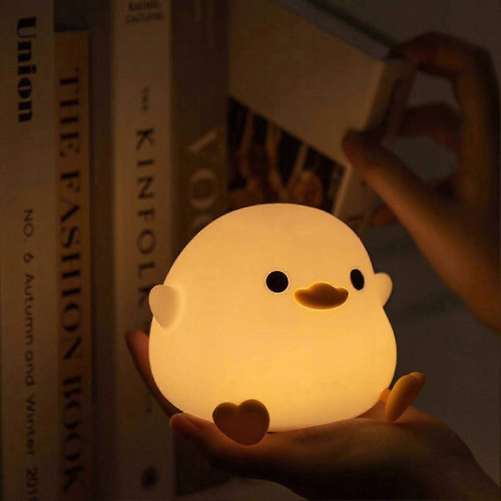 Night Light With Cartoon Duck And Touch Sensor, Rechargeable Light