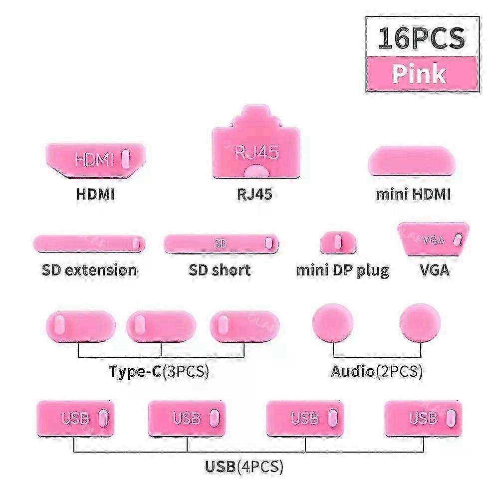 1Sets Universal Notebook Anti Dust Plug 16pcs Laptop Dustproof Stopper Dust Plug Usb Computer Interface Waterproof Cover 25-26
