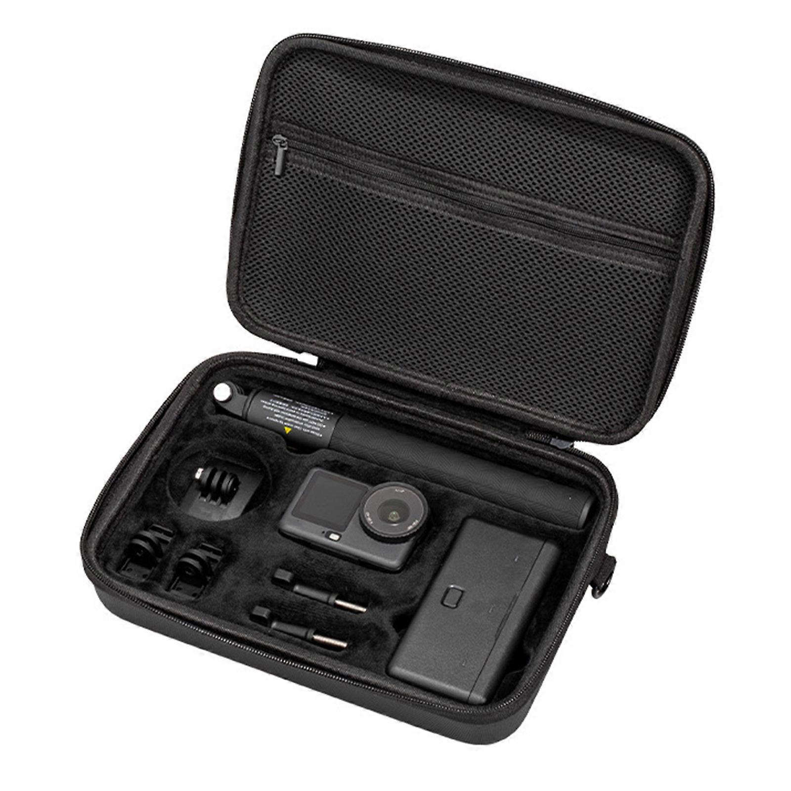 Shock Resistant EVA Cover For Action 6 Camera Case with Mesh Pocket For Power Cords And Other Necessary Accessories Multicolor