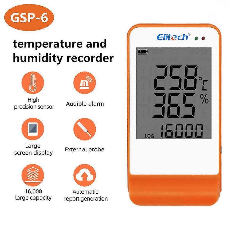 High Precision Data Recorder RC-4/4HC/5/5+/GSP-6 Digital Temperature Humidity Logger Internal Sensor PDF Report Lab Cold Chain