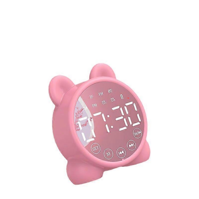 Children's Bluetooth Compatible Speaker Alarm Clock Sleep Timer Bedside Alarm Clock LCD Digital