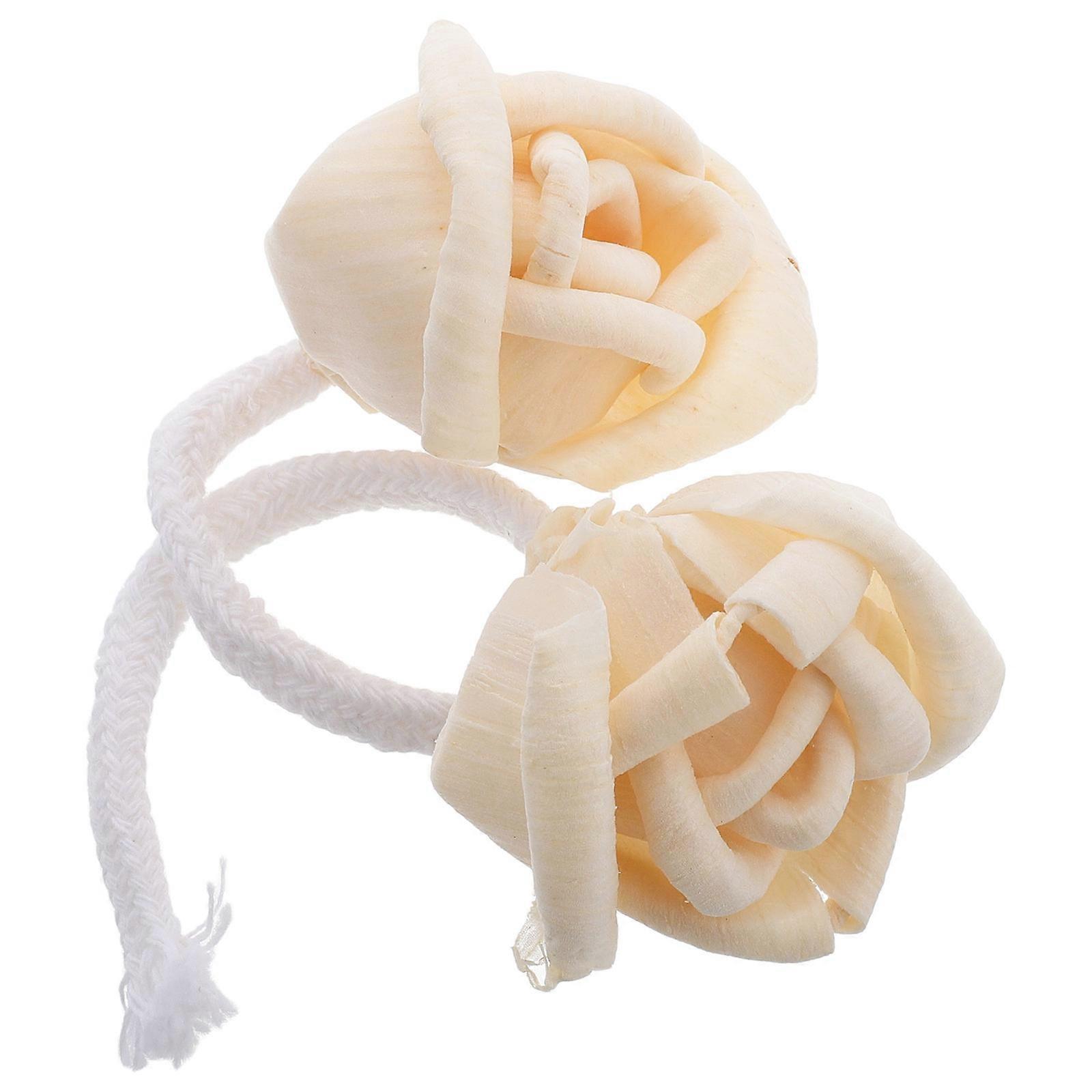 Decorative Wood Flower Diffuser for Home 2Pcs Mixed Aroma Placement Refill