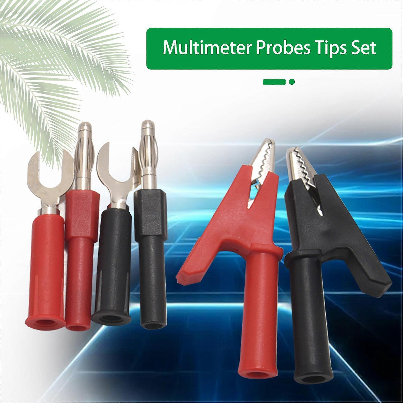 P1503B Multimeter Test Leads Kit, Digital Multimeter Leads with Alligator Clips Replaceable Multimeter Probes Tips Set