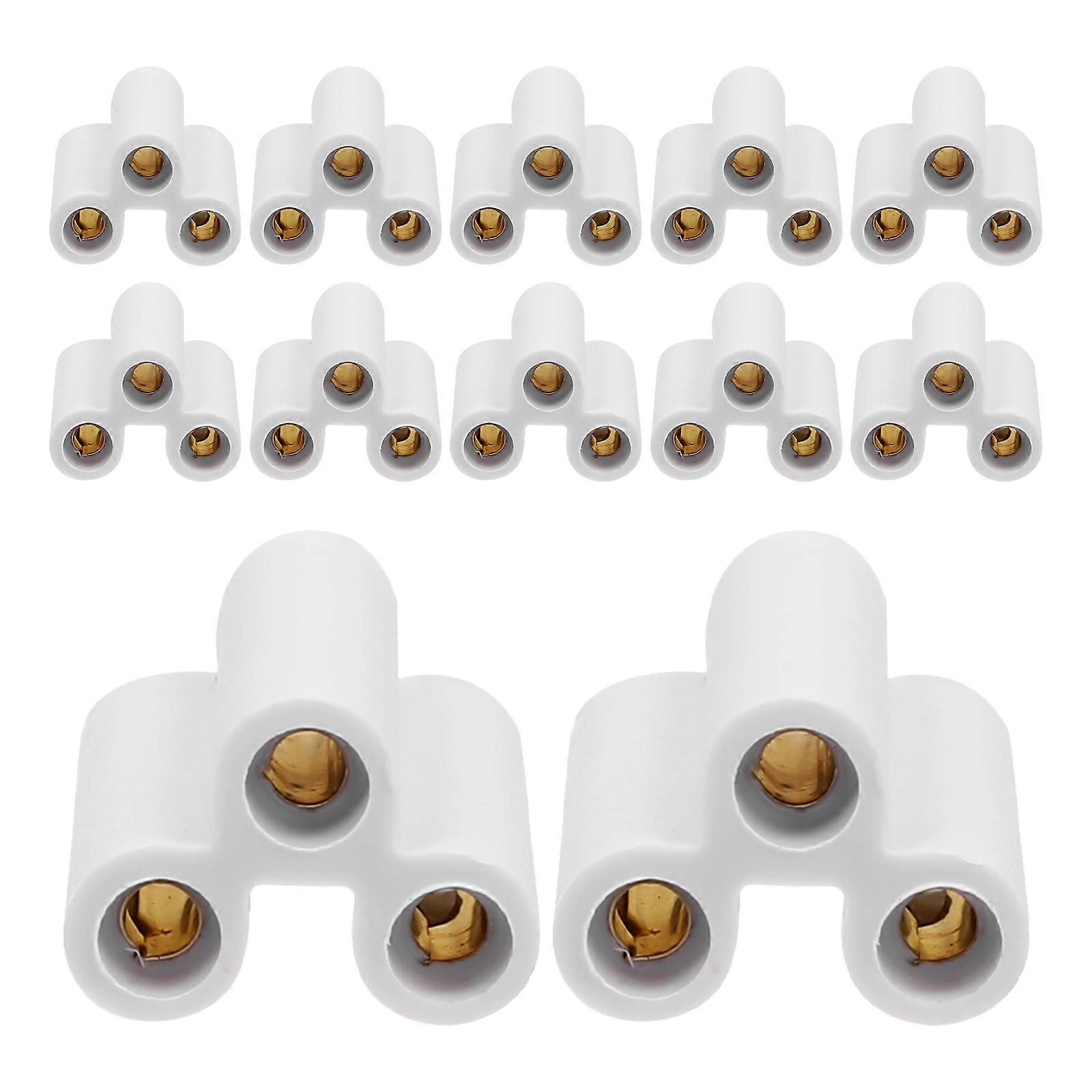 20pcs T5 T8 LED Lamp Connector Double End 3 Pin Female Adapter for LED Lamp