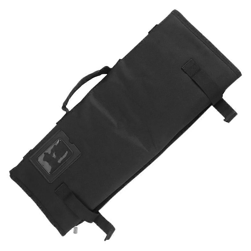 Multifunctional Large Capacity Roll Bag With Adjustable Strap For Chefs And Enthusiasts Black 1Pcs