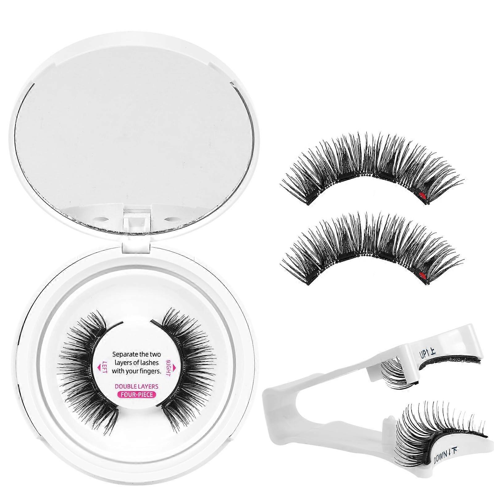 Reusable Magnetic Eyelashes with Applicator Glue Waterproof Natural Look 1 Pair Fondness